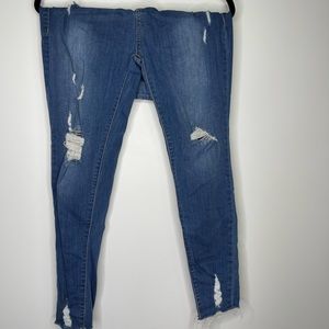 Blue skinny jeans